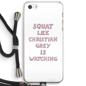 Christian Grey: iPhone 5 / 5S / SE Transparant Hoesje met koord