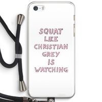 Christian Grey: iPhone 5 / 5S / SE Transparant Hoesje met koord