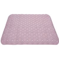 Anti-slip badmat licht roze 55 x 55 cm vierkant - Badmatjes - thumbnail