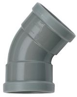 PVC Bocht 45° manchet - 2 x mof 160 mm