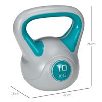 SPORTNOW 10 KG kettlebell halterbal voor vrije krachttraining blauw - thumbnail
