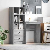 Bureau met lade 2 pcs Grijs Sonoma