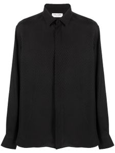 Saint Laurent chemise en soie à losanges - Noir