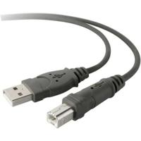 USB 2.0-kabel Belkin F3U154BT3M Printer 3 m Zwart Grijs