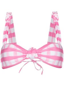 Jacquemus haut de bikini à carreaux vichy - Rose