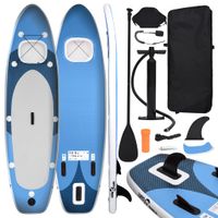 Stand Up Paddleboardset opblaasbaar 300x76x10 cm zeeblauw - thumbnail