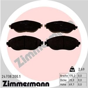 Remblokkenset, schijfrem 247382001