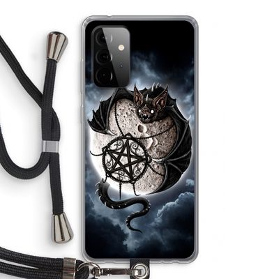 Volle maan: Samsung Galaxy A72 5G Transparant Hoesje met koord