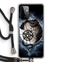 Volle maan: Samsung Galaxy A72 5G Transparant Hoesje met koord