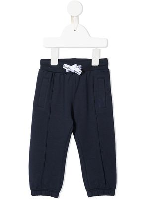 Aigner Kids pantalon de jogging à logo imprimé - Bleu