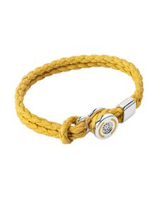 TANE México 1942 bracelet en cuir tressé - Jaune