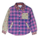 Natasha Zinko Kids chemise en flanelle à design patchwork - Violet Natasha Zinko Kids chemise en flanelle à design patchwork - Violet