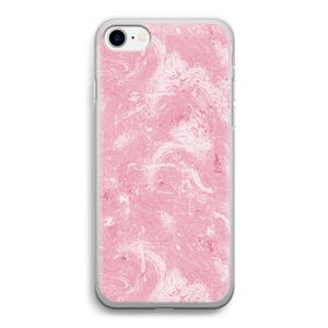 Abstract Painting Pink: iPhone SE 2020 Transparant Hoesje