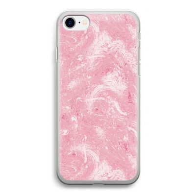 Abstract Painting Pink: iPhone SE 2020 Transparant Hoesje