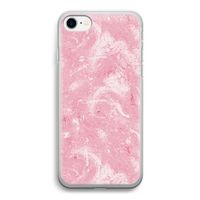 Abstract Painting Pink: iPhone SE 2020 Transparant Hoesje