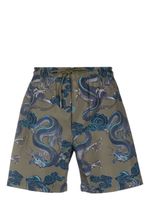 Maharishi short de bain à motif graphique - Vert - thumbnail