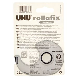 UHU rollafix 36965 Plakband Transparant (l x b) 25 m x 19 mm 1 stuk(s)