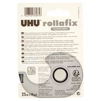 UHU rollafix 36965 Plakband Transparant (l x b) 25 m x 19 mm 1 stuk(s) - thumbnail