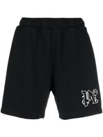 Palm Angels Hyper monogram-print track shorts - Noir