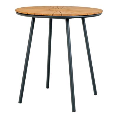 Van der Linden - Cleveland Café Tafel - natuurlijk teak - metaal - ø70x74 cm