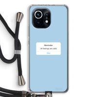 Reminder: Xiaomi Mi 11 Transparant Hoesje met koord