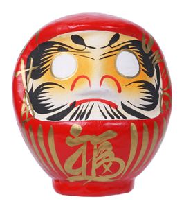 Japanse Daruma Pop - Rood Papier-maché - 13.5 cm