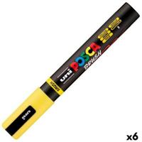 Markeerstift BRUSH POSCA PC-5BR Geel (6 Stuks)