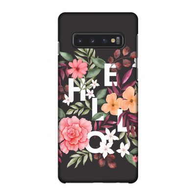 Hello in flowers: Samsung Galaxy S10 4G Volledig Geprint Hoesje