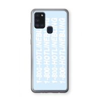 Hotline bling blue: Samsung Galaxy A21s Transparant Hoesje