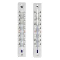 Set van 2x kunststof thermometer voor binnen en buiten 28 cm - thumbnail