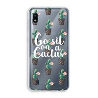 Cactus quote: Samsung Galaxy A10 Transparant Hoesje