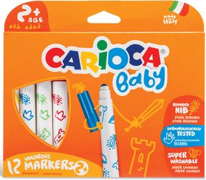 Carioca Marker 2+ viltstift Extra vet Meerkleurig 12 stuk(s)