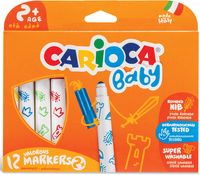 Carioca Marker 2+ viltstift Extra vet Meerkleurig 12 stuk(s) - thumbnail
