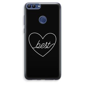 Best heart black: Huawei P Smart (2018) Transparant Hoesje