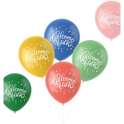Ballonnen &apos;Welcome back&apos; Meerkleurig (6st)