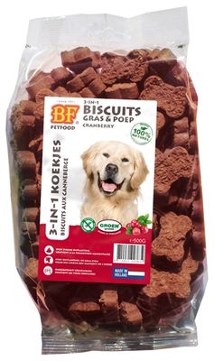 Bf Petfood Biofood 3 in 1 hondenkoekjes met cranberry