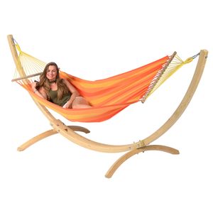 Hangmatset Single 'Wood & Relax' Orange - Tropilex ®