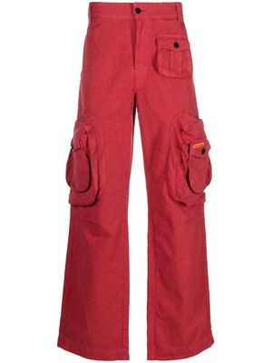 Heron Preston pantalon cargo à patch logo - Rouge