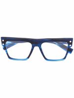 Balmain Eyewear lunettes de vue à monture carrée - Bleu