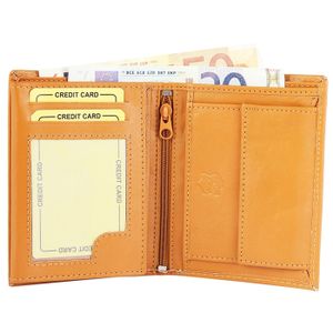 Akzent heren portemonnee Billfold Leer Bruin