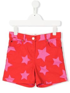 Stella McCartney Kids short en jean à étoiles imprimées - Rouge