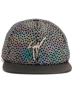 Giuseppe Zanotti casquette Cohen à sequins brodés - Noir