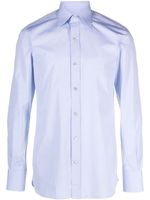 TOM FORD long-sleeve cotton shirt - Bleu