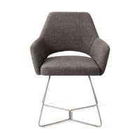 Jesper Home Yanai eetkamerstoel beehive steel Amazing Grey