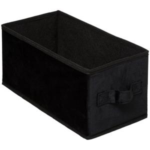 Opbergmand/kastmand - zwart - 7 liter - 31 x 15 x 15 cm - Opbergboxen - Vakkenkast manden