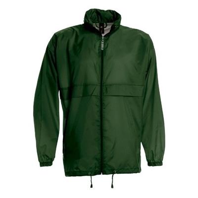 B&C Windbreaker - sirocco windjas - donkergroen - heren met capuchon