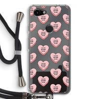 Chicks before dicks: Pixel 3a Transparant Hoesje met koord