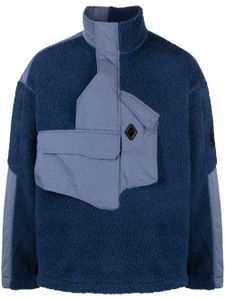 A-COLD-WALL* veste Bonded Axis en polaire - Bleu