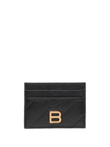 Balenciaga porte-cartes en cuir à plaque logo - Noir