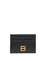 Balenciaga porte-cartes en cuir à plaque logo - Noir